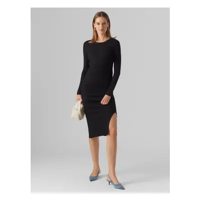 Black women's sweater sheath dress VERO MODA Glory - Women