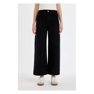 DEFACTO Crop Wide Leg High Waist Short Wide Leg Jeans