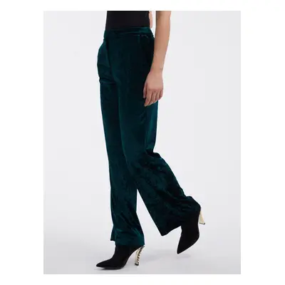 Orsay Green Ladies Velvet Trousers - Women's