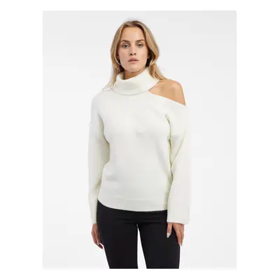 Orsay Creamy women's turtleneck with a slit - Women