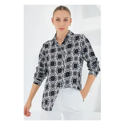 Bigdart Graphic Patterned Shirt - Dark Black