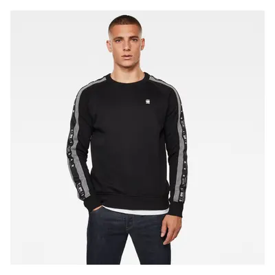 G-STAR Sweatshirt - Sport Heather Stripe r sw l\s black