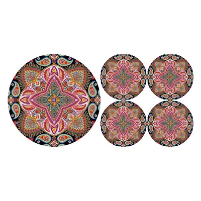 Bertoni Home Unisex's 1+4 Round Table Pads Set Polka