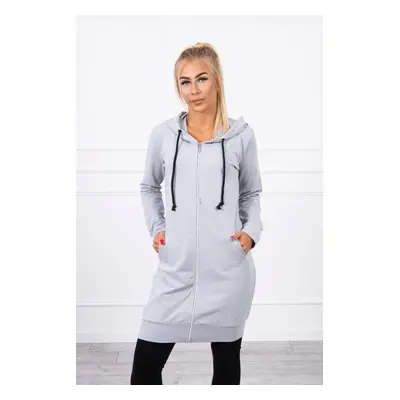 Gray dress with hood and hood