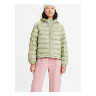 Levi&#39;s Light Green Women&#39;s Quilted Hooded Jacket Levi&#39;s® Edie - Women