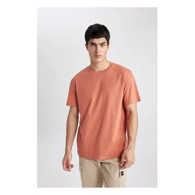 DEFACTO New Regular Fit Crew Neck Short Sleeve 100% Cotton Basic Plain T-Shirt