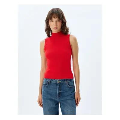 Koton Sleeveless Knitwear Top Stand Collar