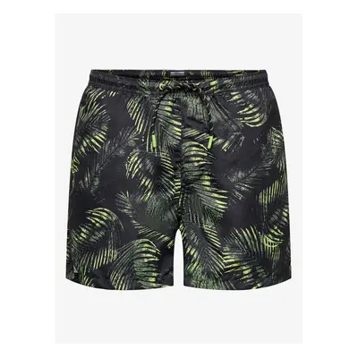 Black Men Patterned Swimwear ONLY & SONS Ted - Men