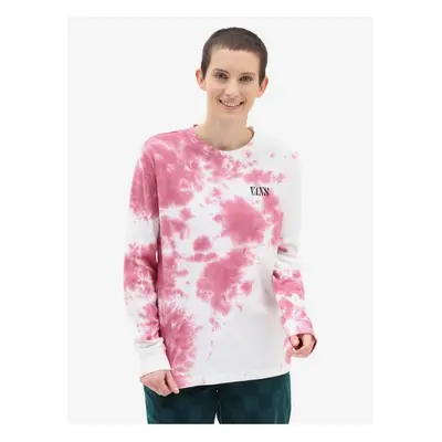 White-pink women's tie-dye long-sleeved T-shirt VANS - Women's