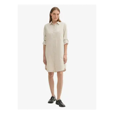 Beige women's corduroy shirt dress Tom Tailor - Women's