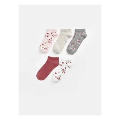 LC Waikiki 5-Pack Women's Floral Booties Socks