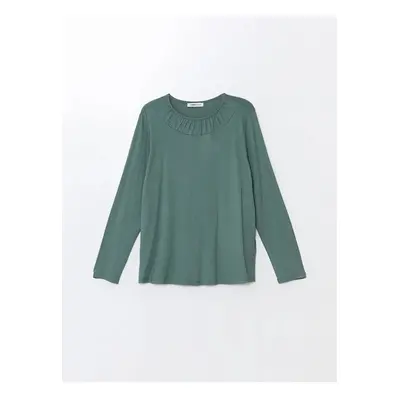 LC Waikiki LCW Grace Crew Neck Plain Long Sleeve Women's Blouse