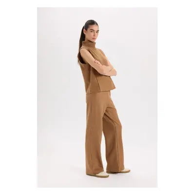 DEFACTO Wide Leg Elastic Waist Lace-Up Wide Leg Trousers