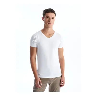 LC Waikiki V-Neck Short Sleeve Combed Cotton Men's T-Shirt