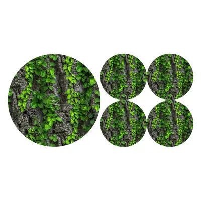 Bertoni Home Unisex's 1+4 Round Table Pads Set Creeper