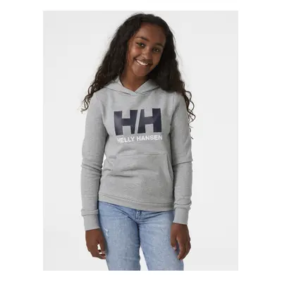 Light grey children's striped hoodie HELLY HANSEN - Girls