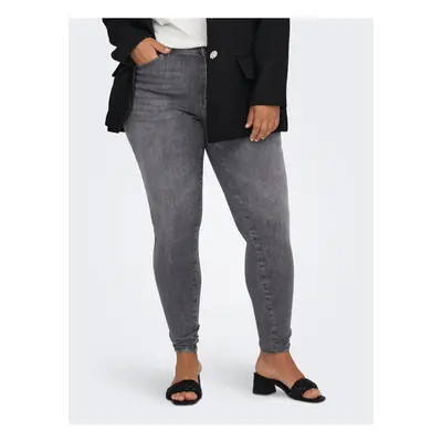 Grey Womens Skinny Fit Jeans ONLY CARMAKOMA Power - Women