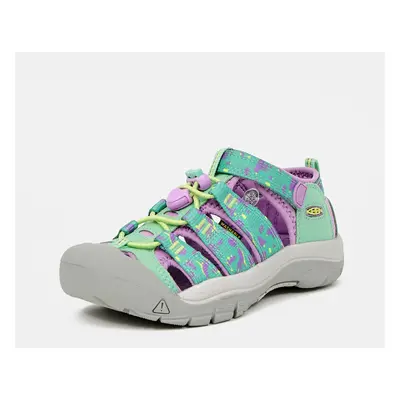 Purple Green Girly Patterned Sandals Keen - Girls