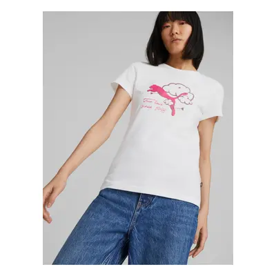 White women's T-shirt Puma Graphics Valentine - Women's