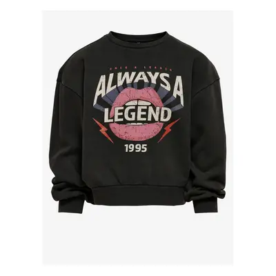 Black girly sweatshirt ONLY Lucinda - Girls