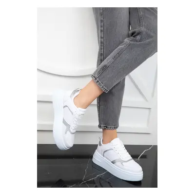 Soho White-Grey Women's Sneaker