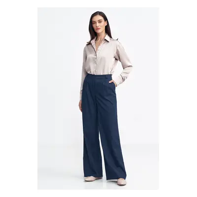 Nife Woman's Pants SD105 Navy Blue