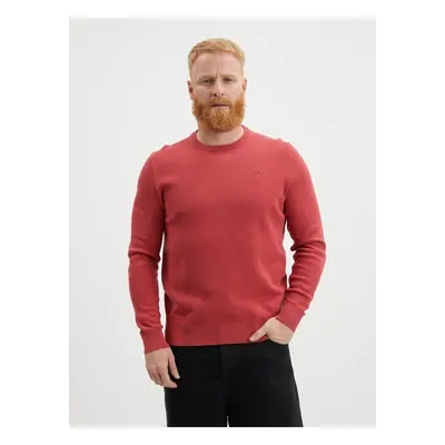 Red men's basic sweater LERROS - Men