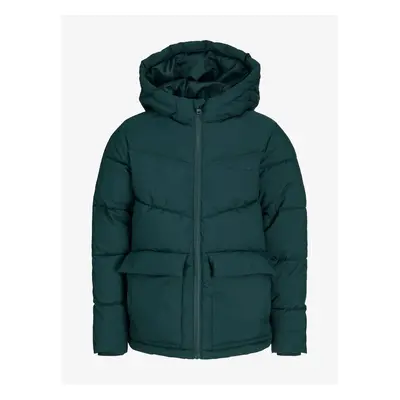 Dark Green Boys' Quilted Winter Jack Jack & Jones Sterbo - Boys