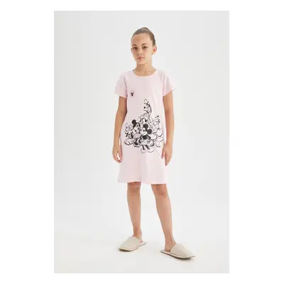 DEFACTO Girl's Disney Mickey Mouse & Friends Short Sleeve Dress