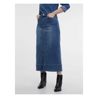 Orsay Blue women's denim midi skirt - Women's