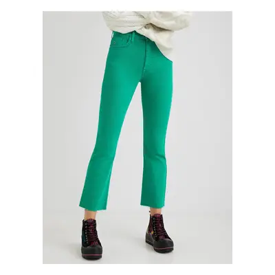 Desigual Lainta Green Women's Cropped Bootcut Jeans - Women