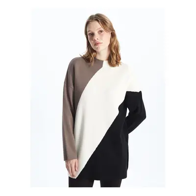 LC Waikiki Lw - Half Turtleneck Color Block Women's Knit Tunic