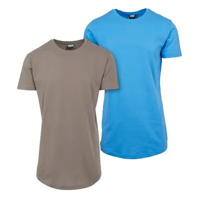 Shaped Long Tee 2-Pack army green/horizon blue