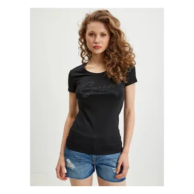 Black Women's T-Shirt Guess Adelina - Women