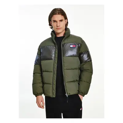 Tommy Jeans Jacket - TJM TONAL COLORBLOCK PUFFER green