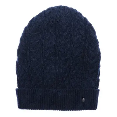 Cap - Tommy Hilfiger LUCA CABLE SLOUCHY BEANIE blue