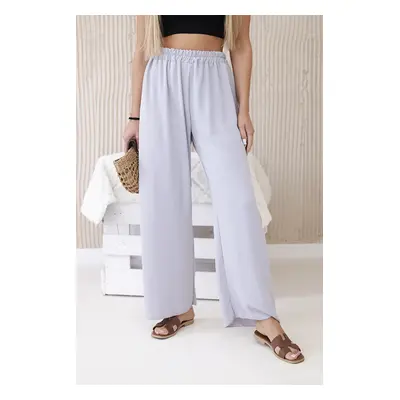 Włoski Wide-leg trousers grey