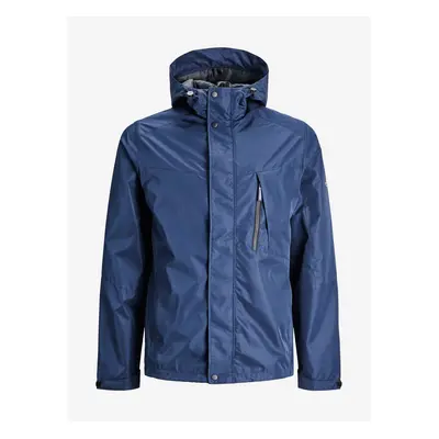 Dark blue men's lightweight jacket with hood Jack & Jones Logan - Men's