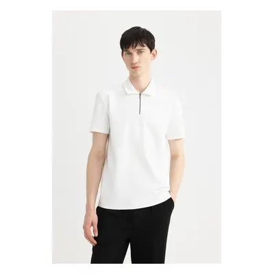 DEFACTO Regular Fit Zippered Short Sleeve Polo Shirt