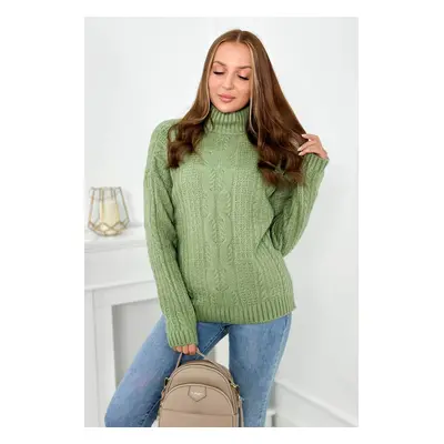 Turtleneck sweater dark mint