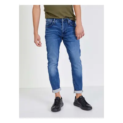 Dark blue men's straight fit jeans Pepe Jeans Stanley - Men