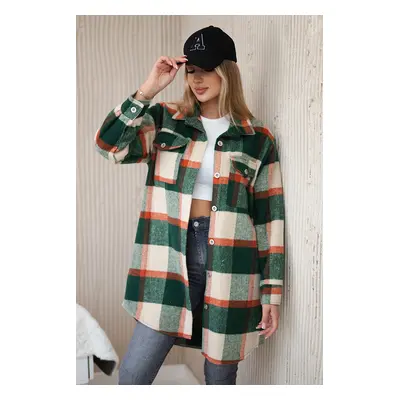 Kesi Włoski Checkered shirt green