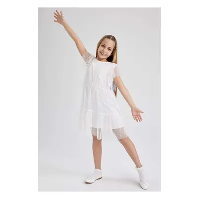 DEFACTO Girl Short Sleeve Tulle Dress