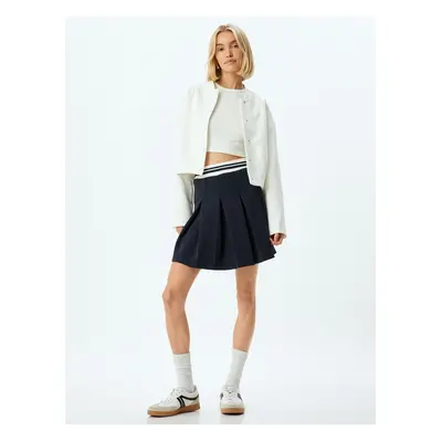 Koton Elastic Detailed Mini Pleated Skirt