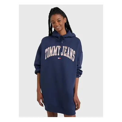 Tommy Hilfiger Jeans Dress - TJW COLLEGIATE LOGO HOODIE DRESS blue