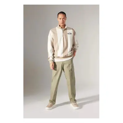 DEFACTO Gabardine Trousers Baggy Fit Straight Leg Pocket