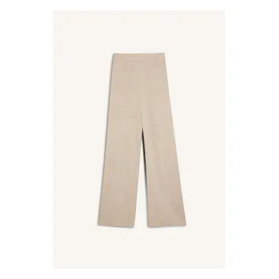 DEFACTO Knitted Trousers Regular Fit Basic Straight Waist Elastic Straight Leg