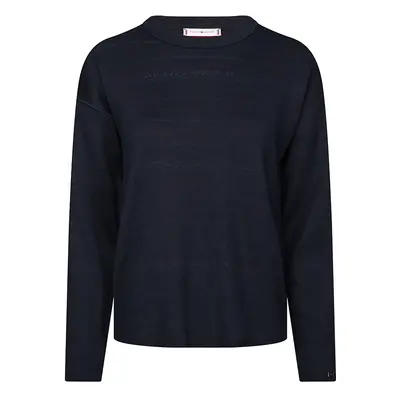 Tommy Hilfiger Sweater - VELMA REVERSIBLE SWTR dark blue