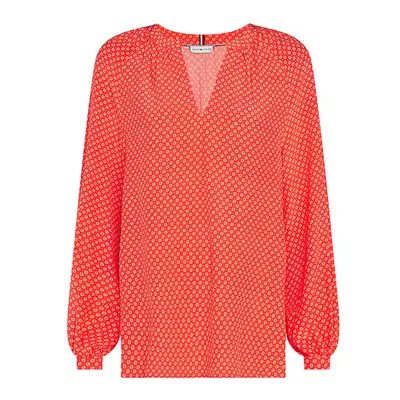 Tommy Hilfiger Blouse - ALYA V-NECK LS BLOUSE orange