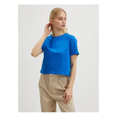 Blue women's basic t-shirt Pieces Rina - Women's